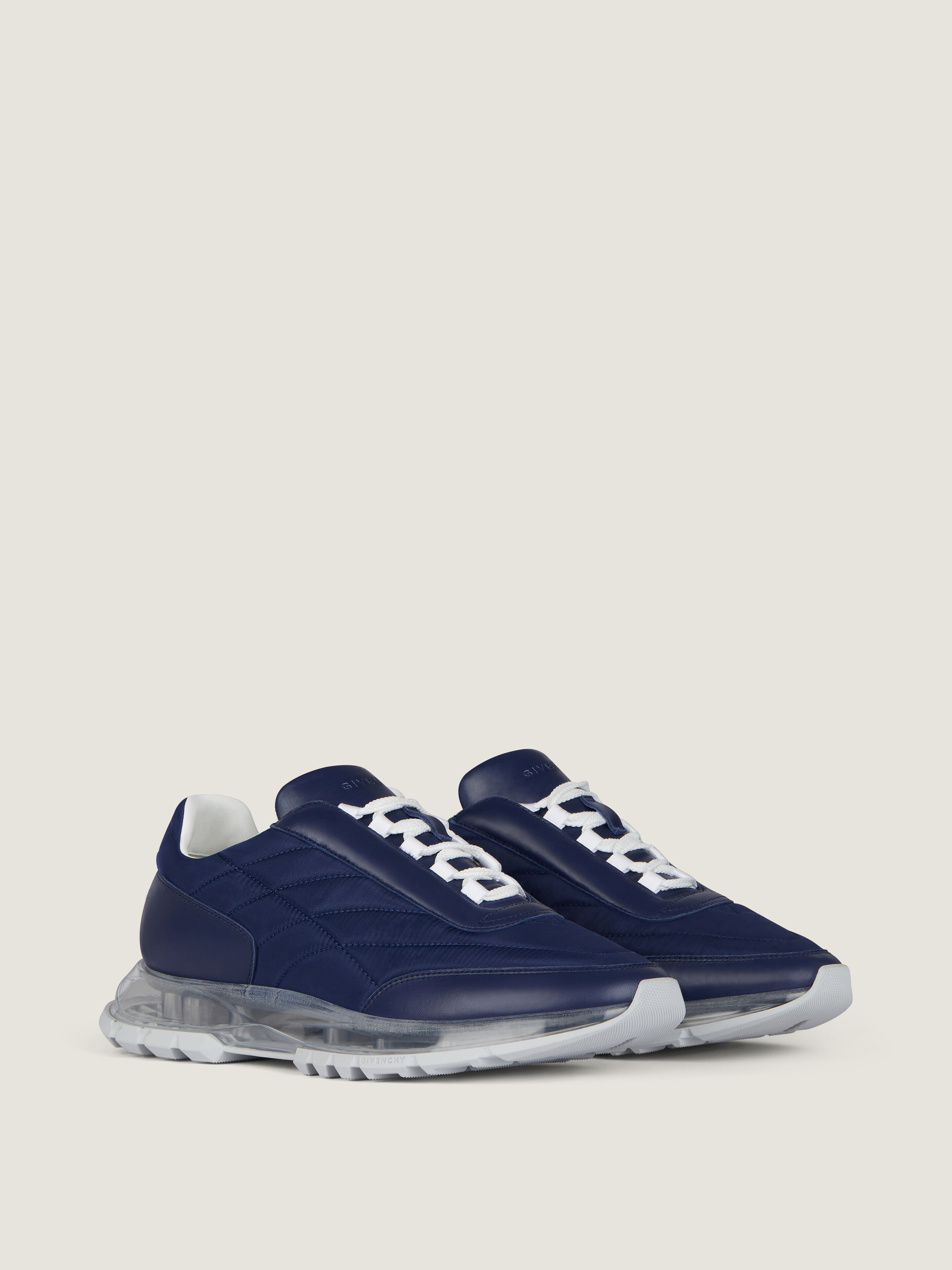 Trainers sneakers in padded nylon and leather